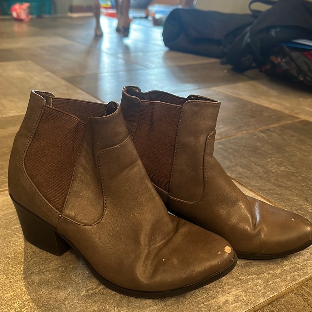 Brown ankle boots
